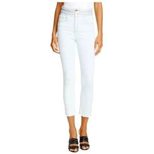 Veronica Beard Carly Braided Waist Flare Jeans 30